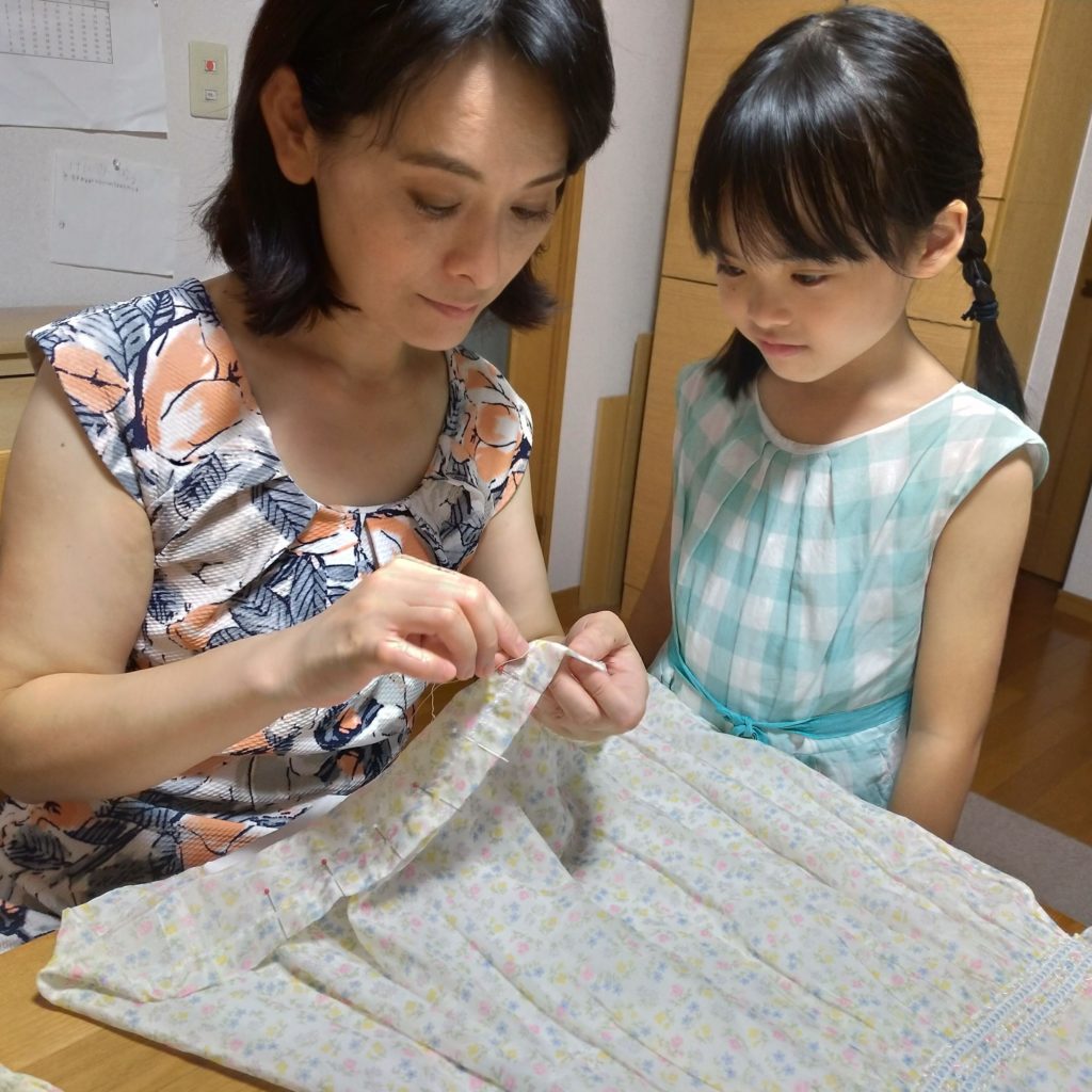 Mother and daughter re-purpose clothes